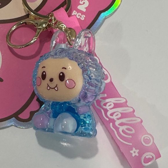 NWT Two Cutesters Liquid Shaky Keychains or can be used as bag charms - 2 Pack - Picture 3 of 3